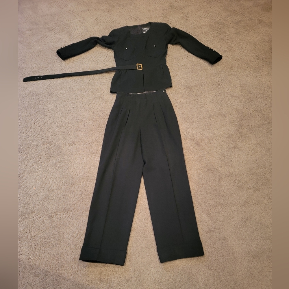 Chanel Black  2 piece Pant Suit